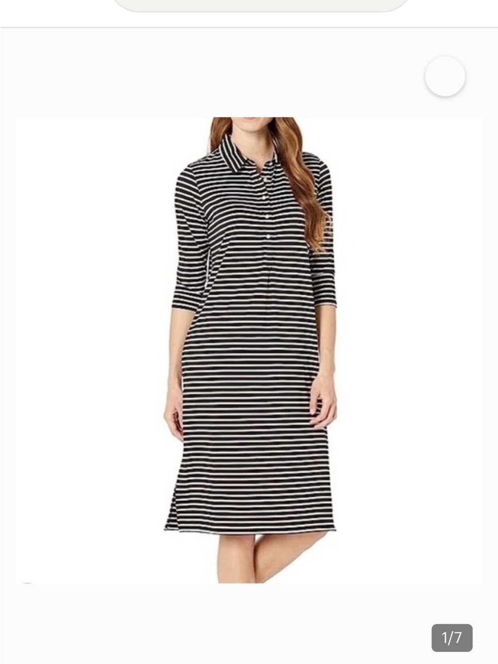 Vineyard Vines Sankaty Striped Polo Midi Dress